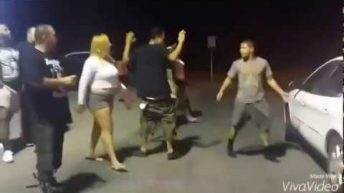 strip club parking lot fight