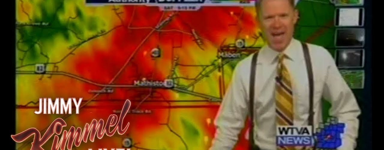 angry weather man on jimmy kimme