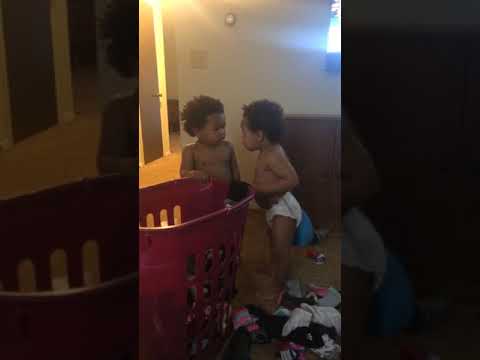 baby siblings fight over clean u