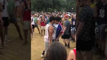guy knocked out at festival