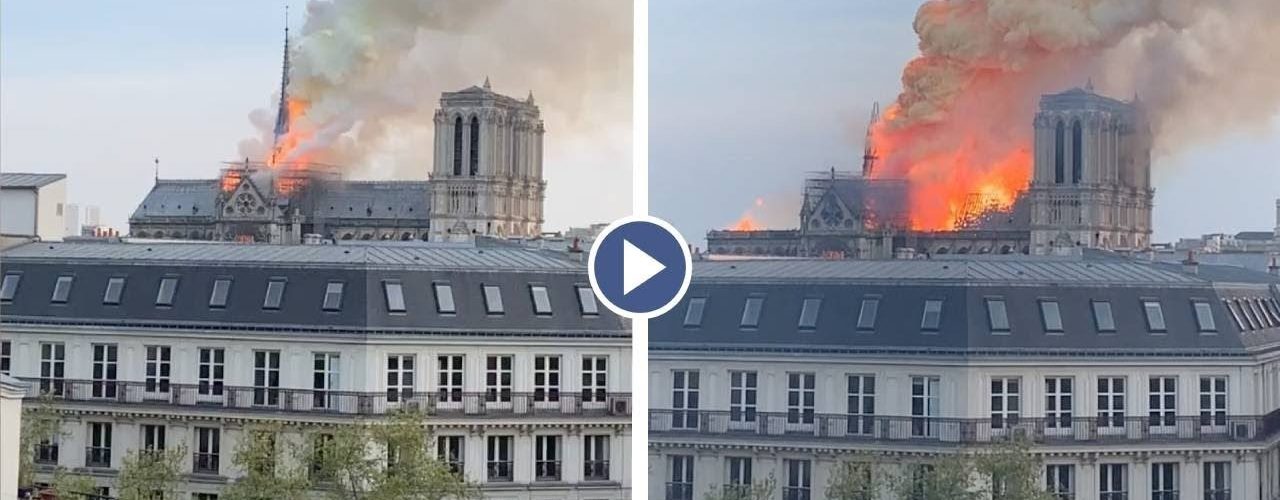 notre dame cathedral catches fir