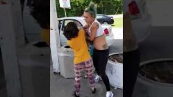 fight in gas station parking lot