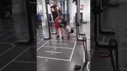 personal trainer gets stuck doin