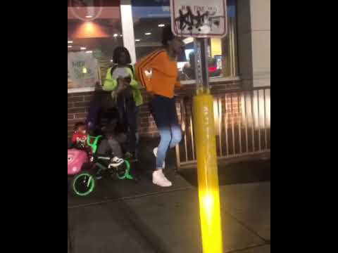girls fight in front of kids at