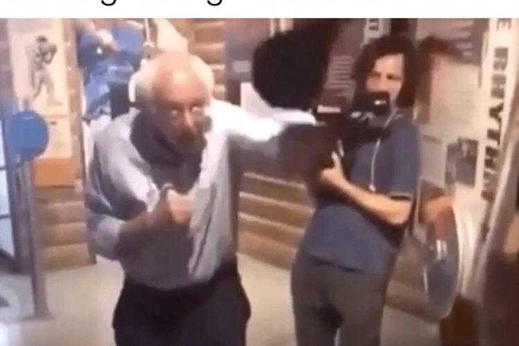Bernie Sanders punching bag meme