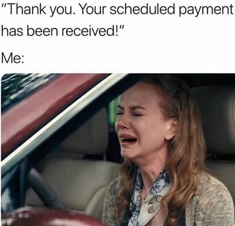 How it is when you pay a bill