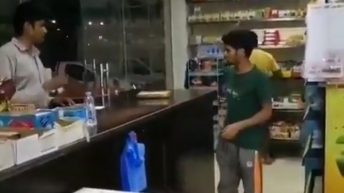 Man being petty at convenient store
