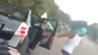 Guys jump from car and run from car