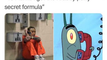 Tekashi69 krabby patty formula meme