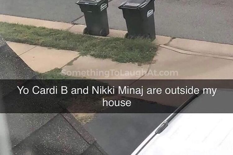 Nicki Minaj and Cardi B trash meme