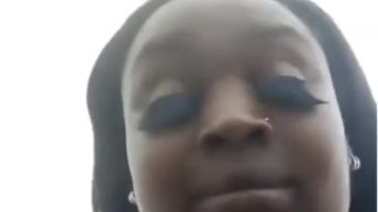 Woman eyelashes flicker like babydoll