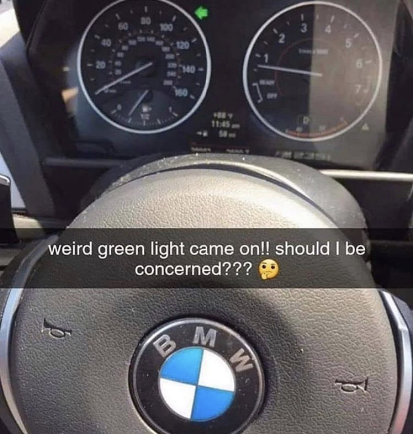 BMW driver and turn signal meme