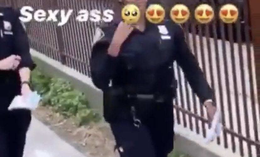 pretty female cop
