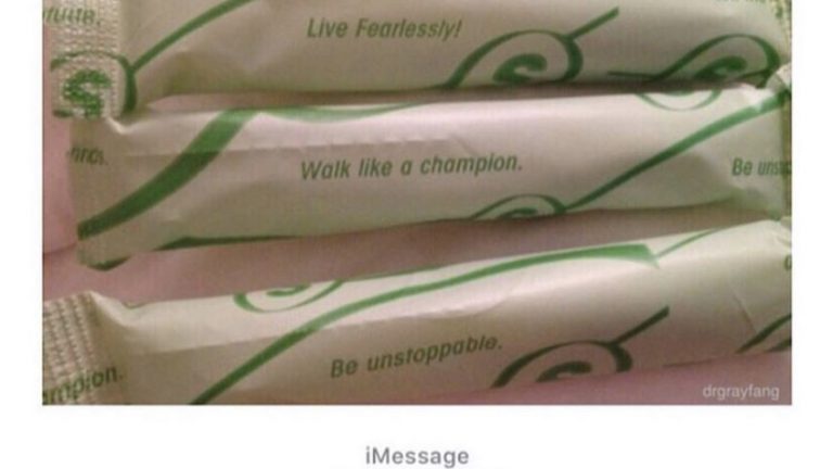 motivational quote from tampon text