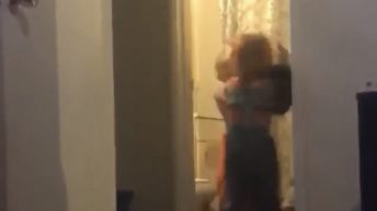 boy scares brother with chucky doll costume
