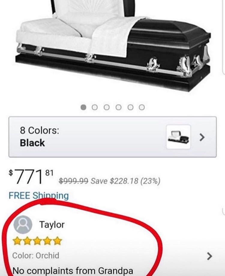 Amazon coffin review