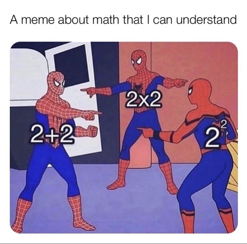 Meme about math that I can understand