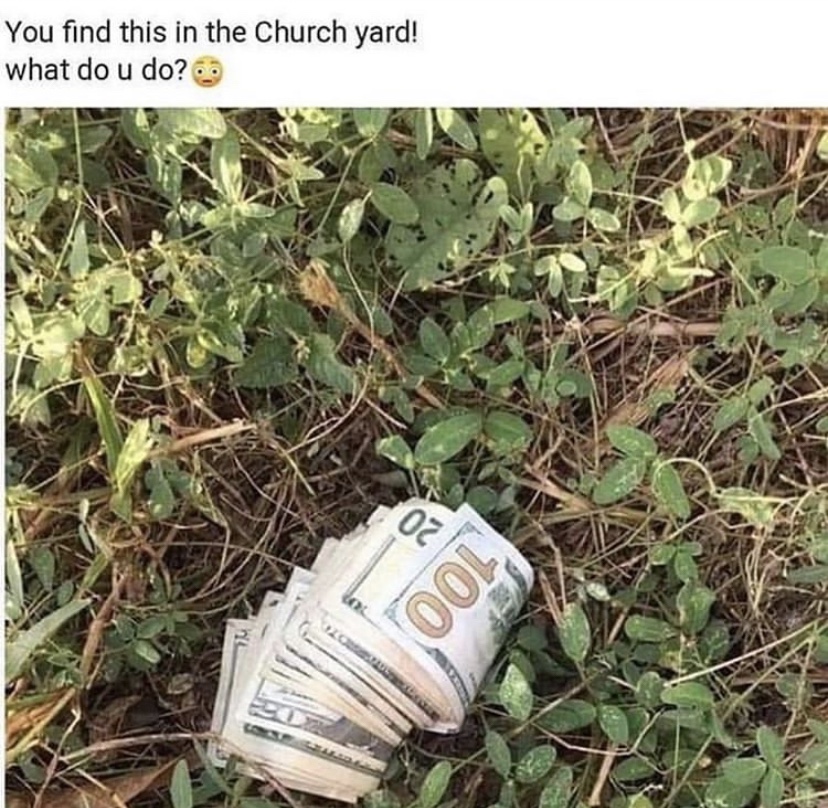 Finding money outside of church
