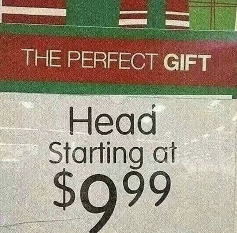 the perfect gift head starting at 999 picture