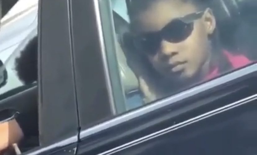 girl caught kissing backseat of car