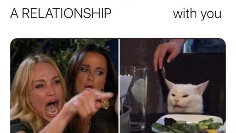 not ready relationship angry cat meme