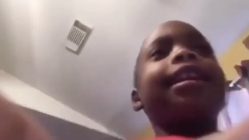 child falls with moms phone