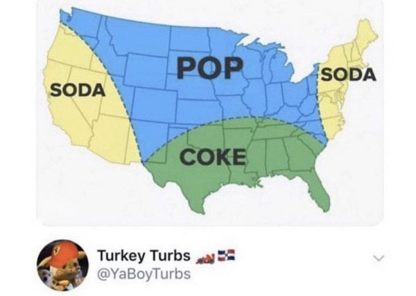 soda vs coke vs pop map