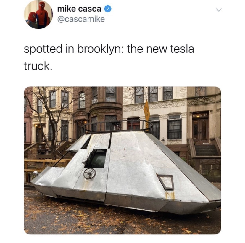 Spotted in Brooklyn the new Tesla Cybertruck
