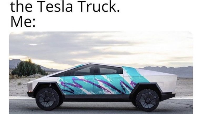 Tesla Cybertruck Jazz cup design fix meme