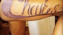 Bad tattoo of man's name