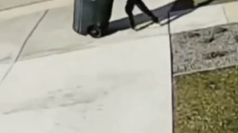 Boy gets beat up by trash can