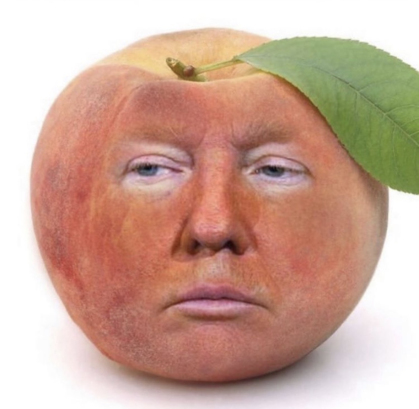 Impeach Trump peach meme