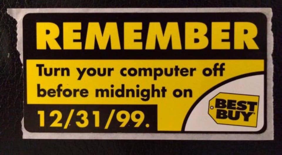 remember to turn off your computer 12/31/99 sticker