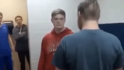 men fight in the bathroom