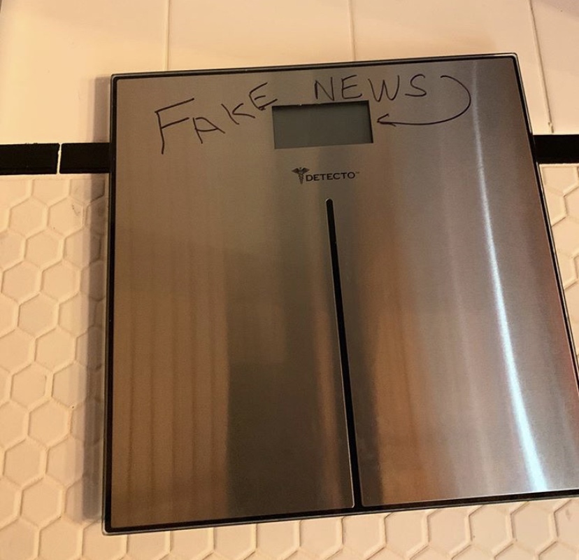 Fake news weight scale 