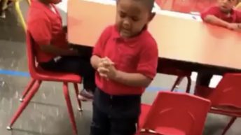 Boy says preschool prayer