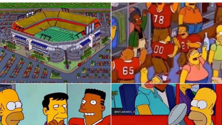 The Simpsons predicted the 49ers winning the Super Bowl in Miami meme
