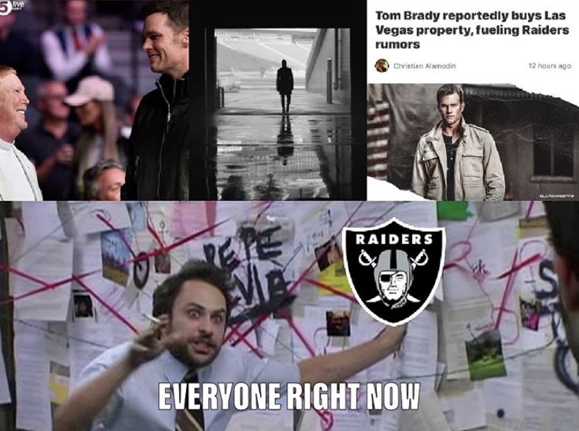 Tom Brady becoming a Raider meme