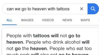 can you go to heaven with tattoos google search
