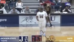 JSU student manager makes 3 point shot in game