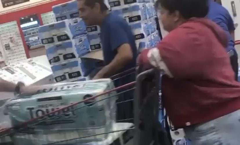 Costco rations out paper towels and tissue