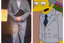 Chicago Mayor dressed like Moe from the Simpsons