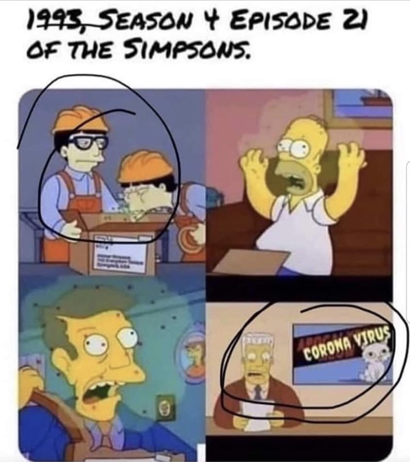 The Simpsons predicted the Coronavirus meme