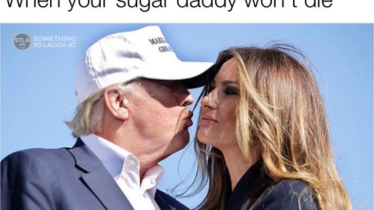 When your sugar daddy won't die Donald Trump meme