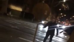 Man runs into stop sign