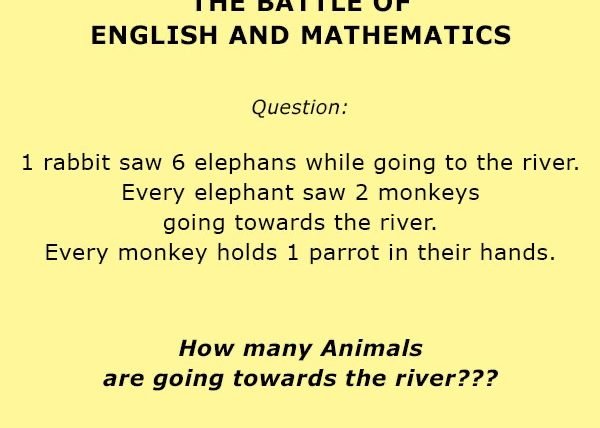 The battle of english and mathematics