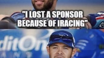 I lost a sponsor because of iracing hold my beer Kyle Larson meme