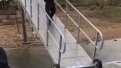 Man accidental slip off dock