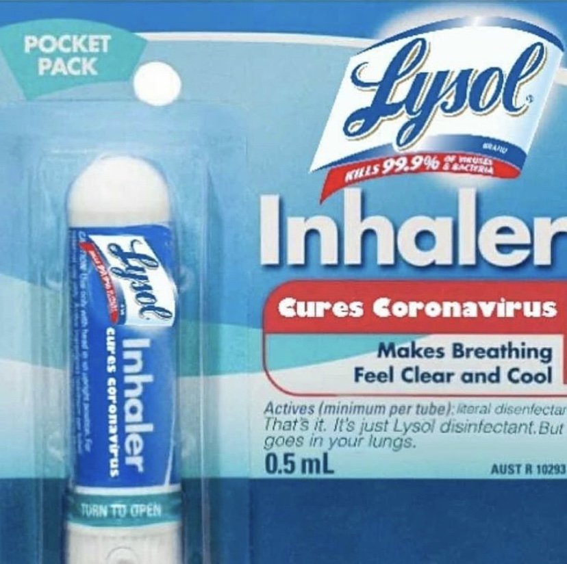 Lysol inhaler