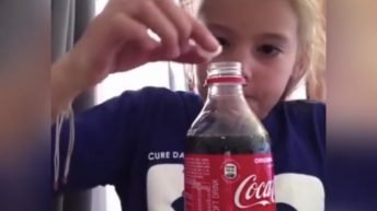 Funny girl puts mentos in coke